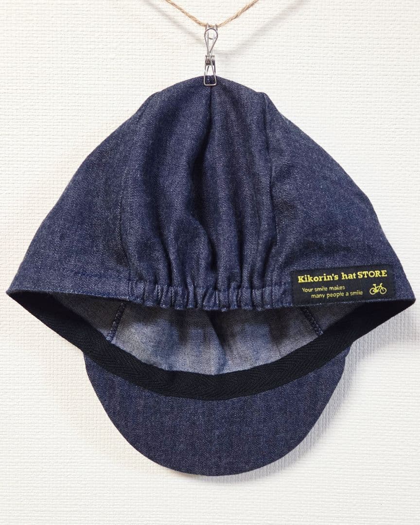 ★サイクルキャップ★【No.132】インディゴデニム(6オンス)