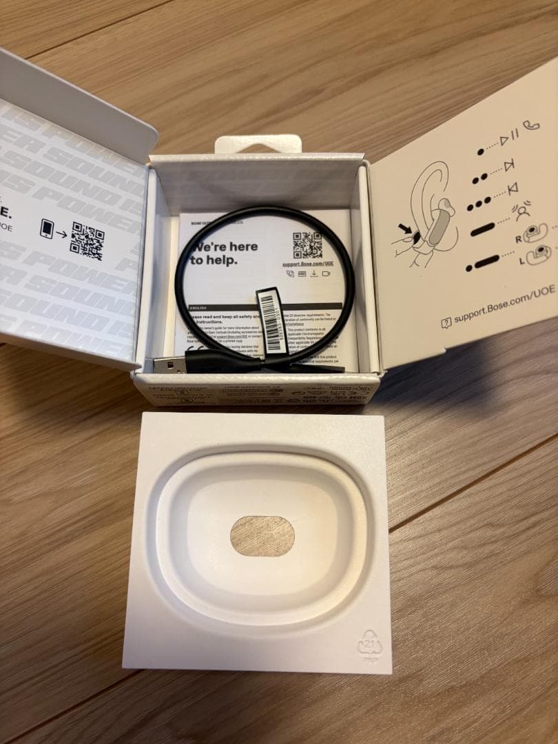 Bose Ultra Open Earbuds ブラック 右 + 充電ケース