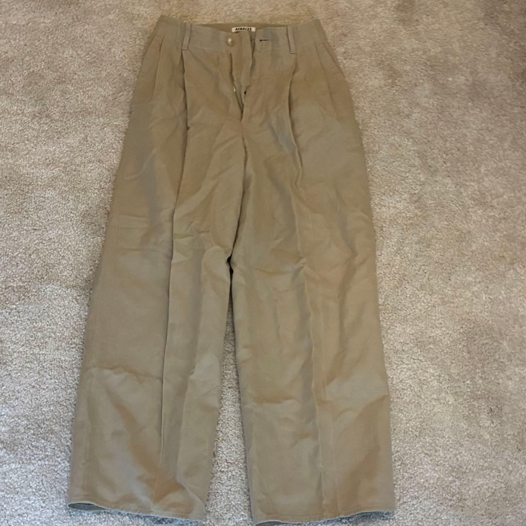 パンツ AURALEE HARD TWIST FINX LINEN CHINOPANTS