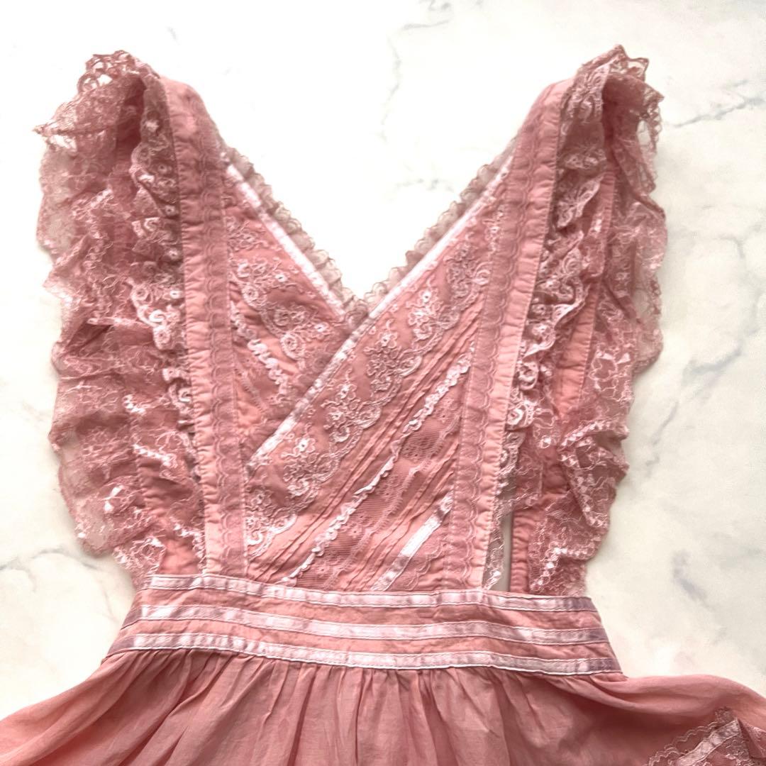 未使用✳︎希少 non non dorl フリルエプロン ピンク レース