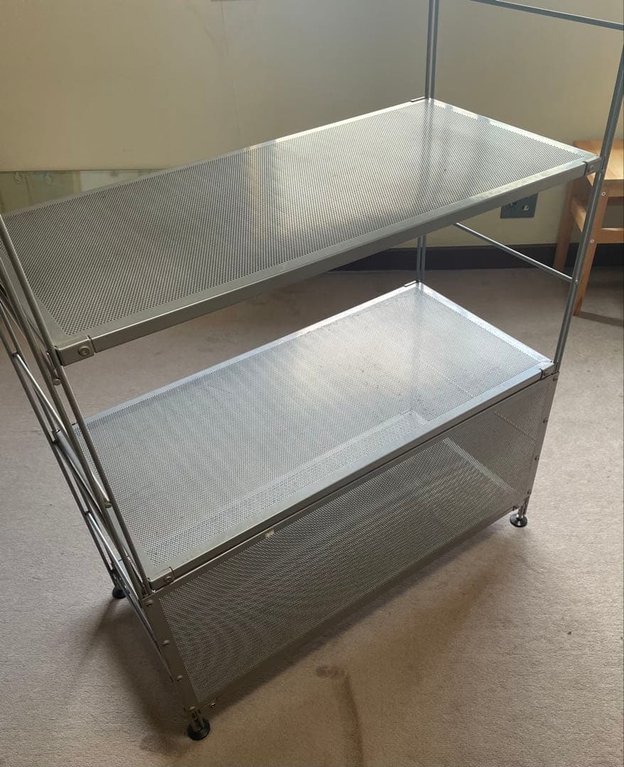 【手渡し限定】無印良品4段スチールラック シルバー　中古品