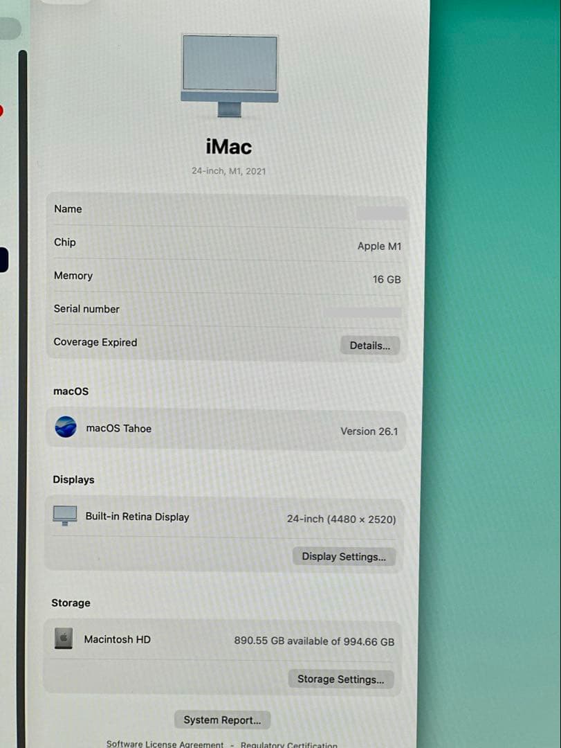 その他 iMac m1 16gb 1tb