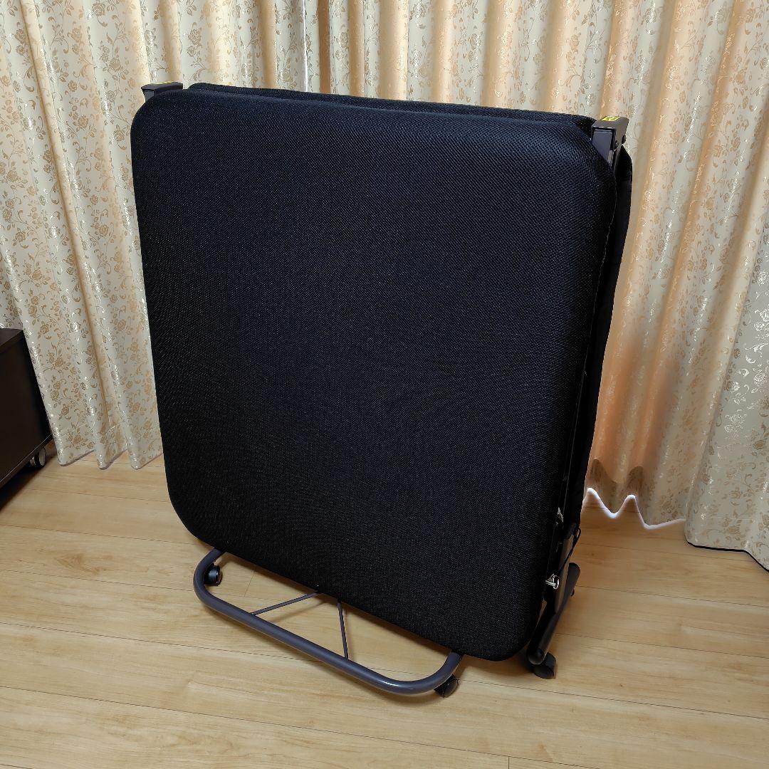 【直接引渡し希望】山善　YAMAZEN　折りたたみ　ベッド　シングル　ブラック