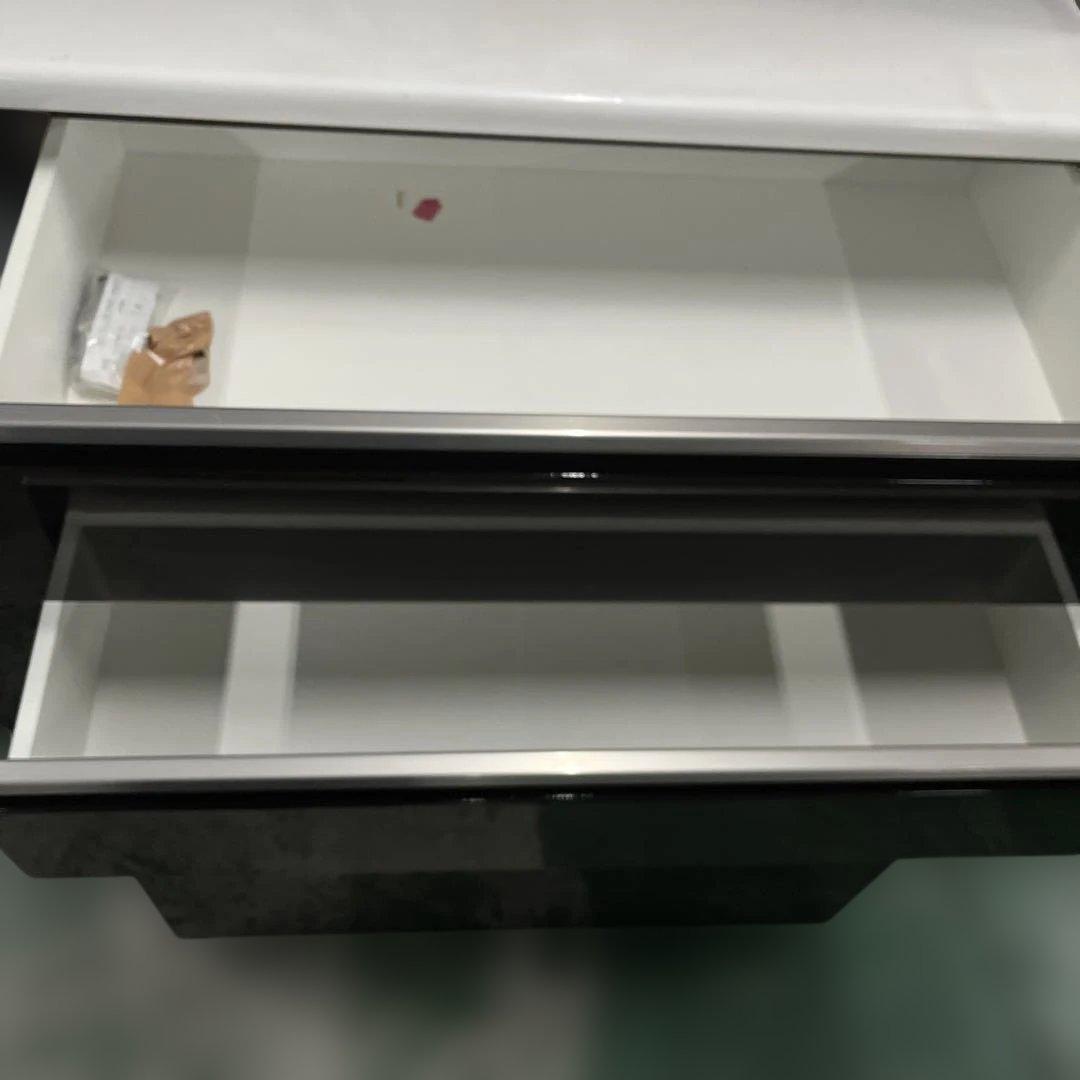 ニトリ 木製食器棚 ダークブラウン ガラス扉付き インテリア 家具