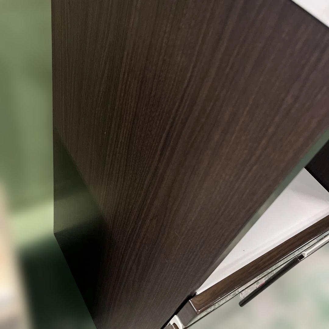 ニトリ 木製食器棚 ダークブラウン ガラス扉付き インテリア 家具