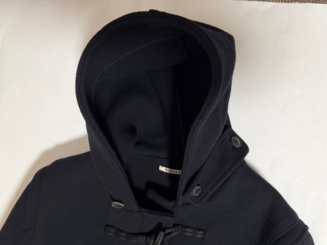 AURALEE (オーラリー) ヘビーメルトンダッフルコート ブラック/5
