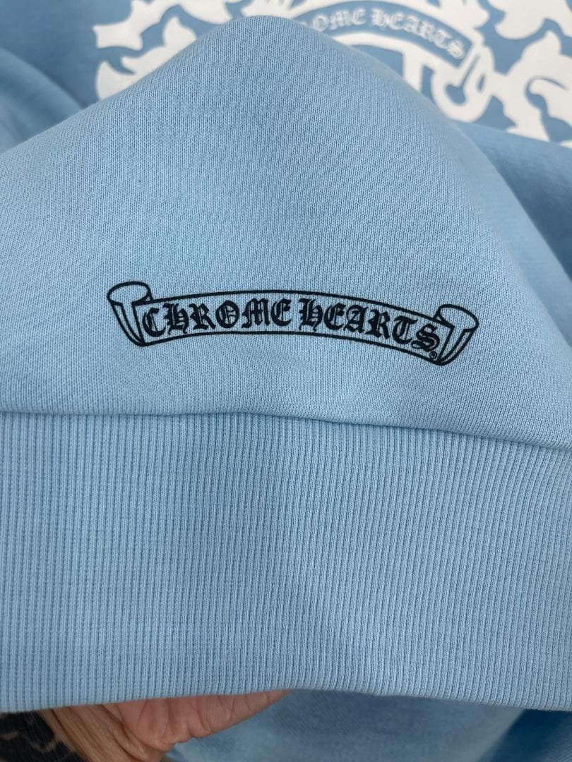 ✨【美品】CHROME HEARTS ブルー パーカー M