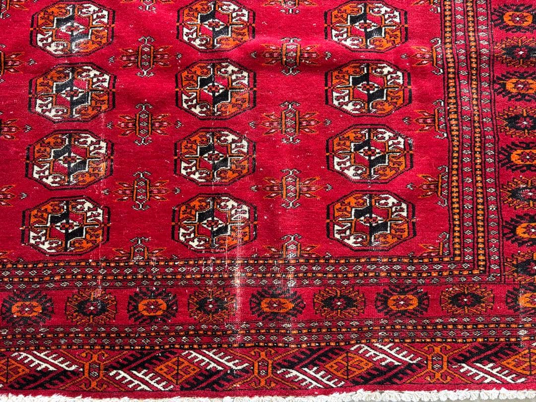 ヴィンテージ　パキスタンラグ 絨毯 トライバルラグ 手織り絨毯