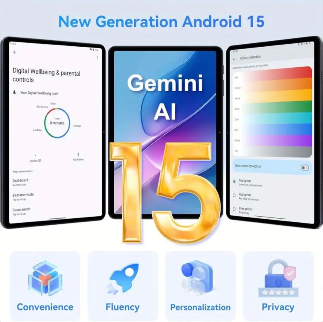 Tabwee T80 android15 10.1インチ タブレットPC