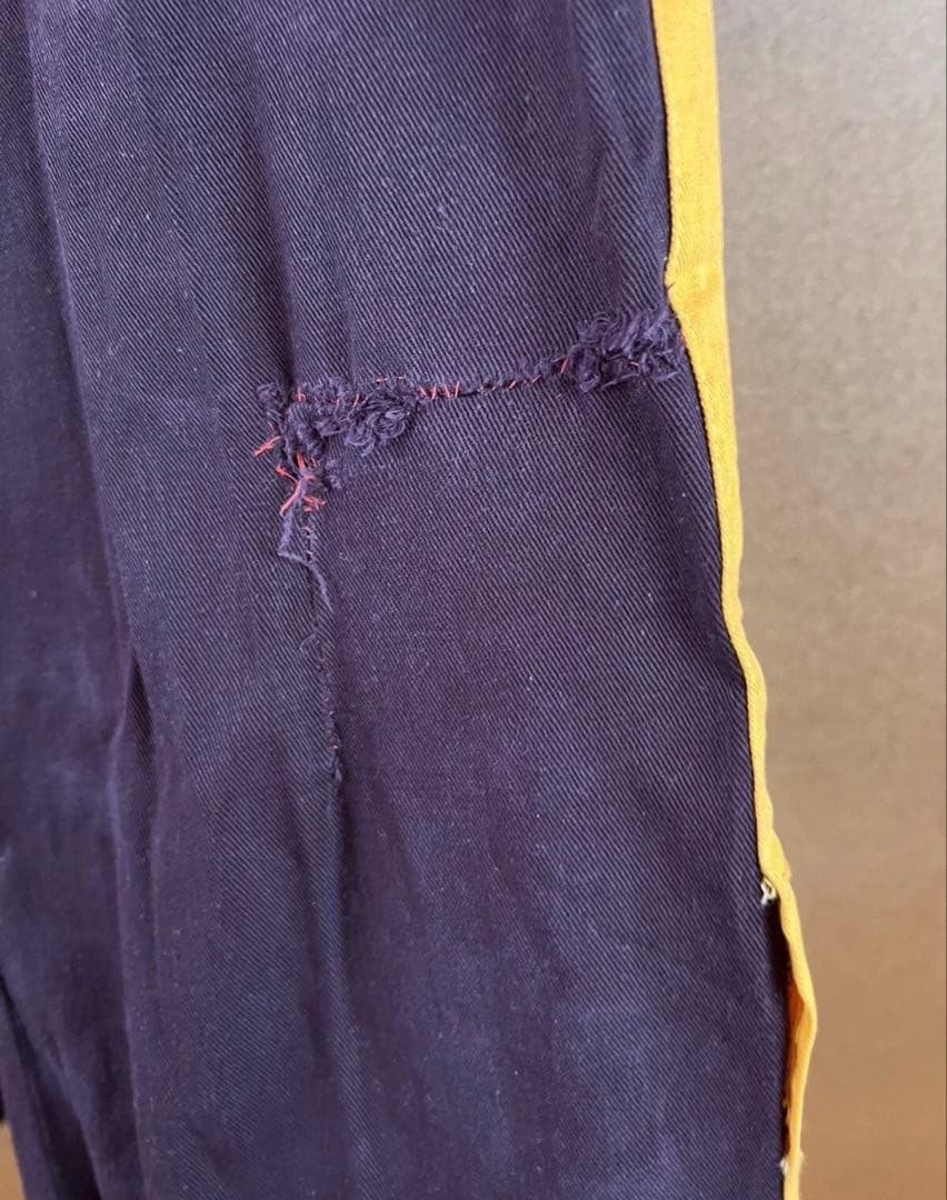 60's ヴィンテージ ベースボールシャツ&パンツ エンジ色　ボタンフライパンツ