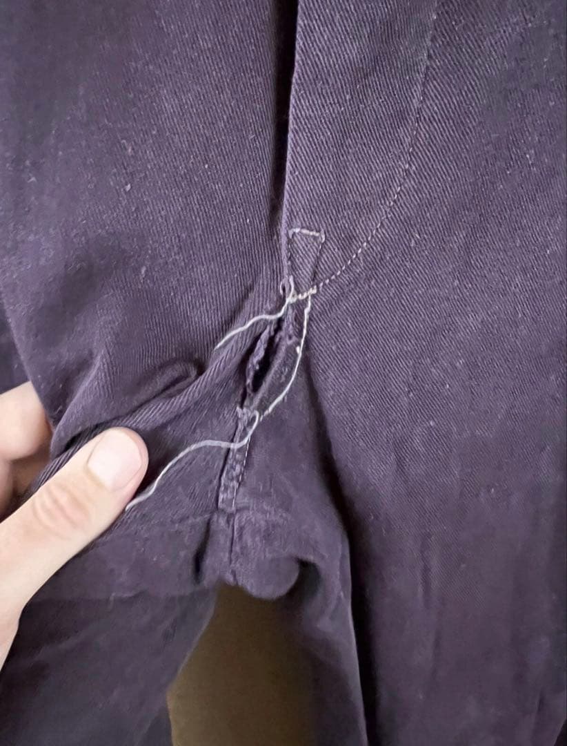 60's ヴィンテージ ベースボールシャツ&パンツ エンジ色　ボタンフライパンツ