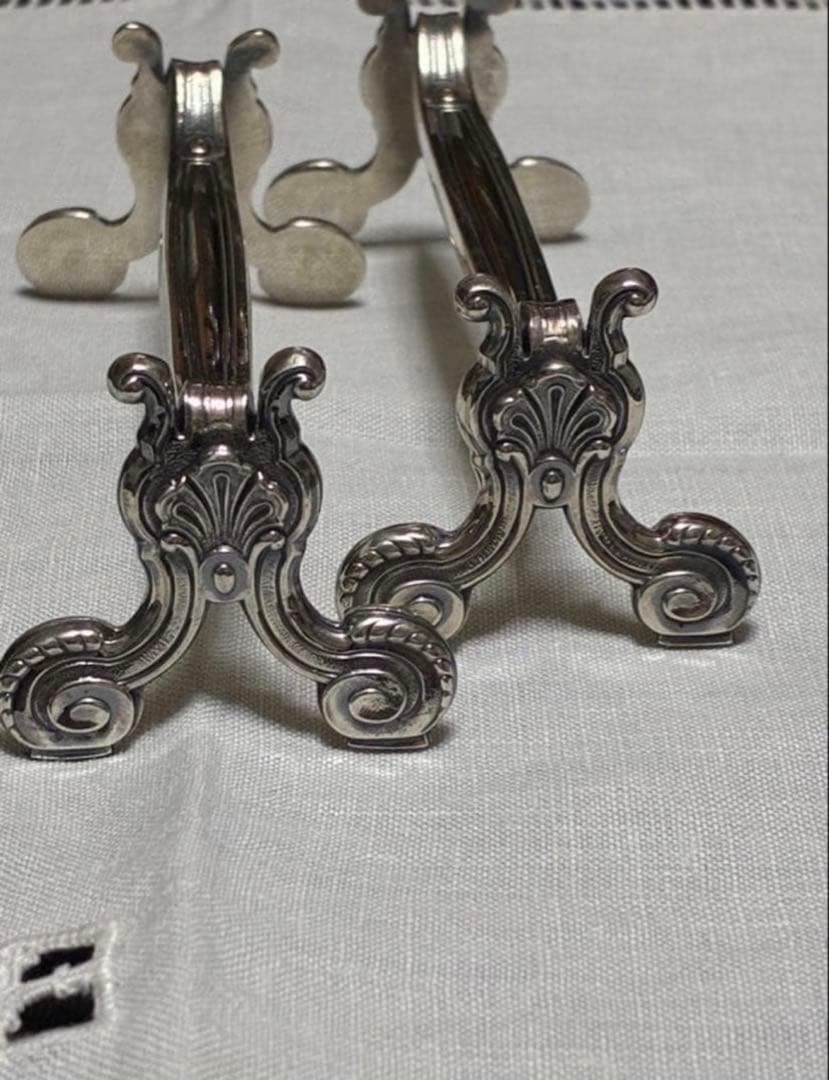 クリストフル　希少　コキーユのナイフレスト　アンティターニッシュの収納袋付き