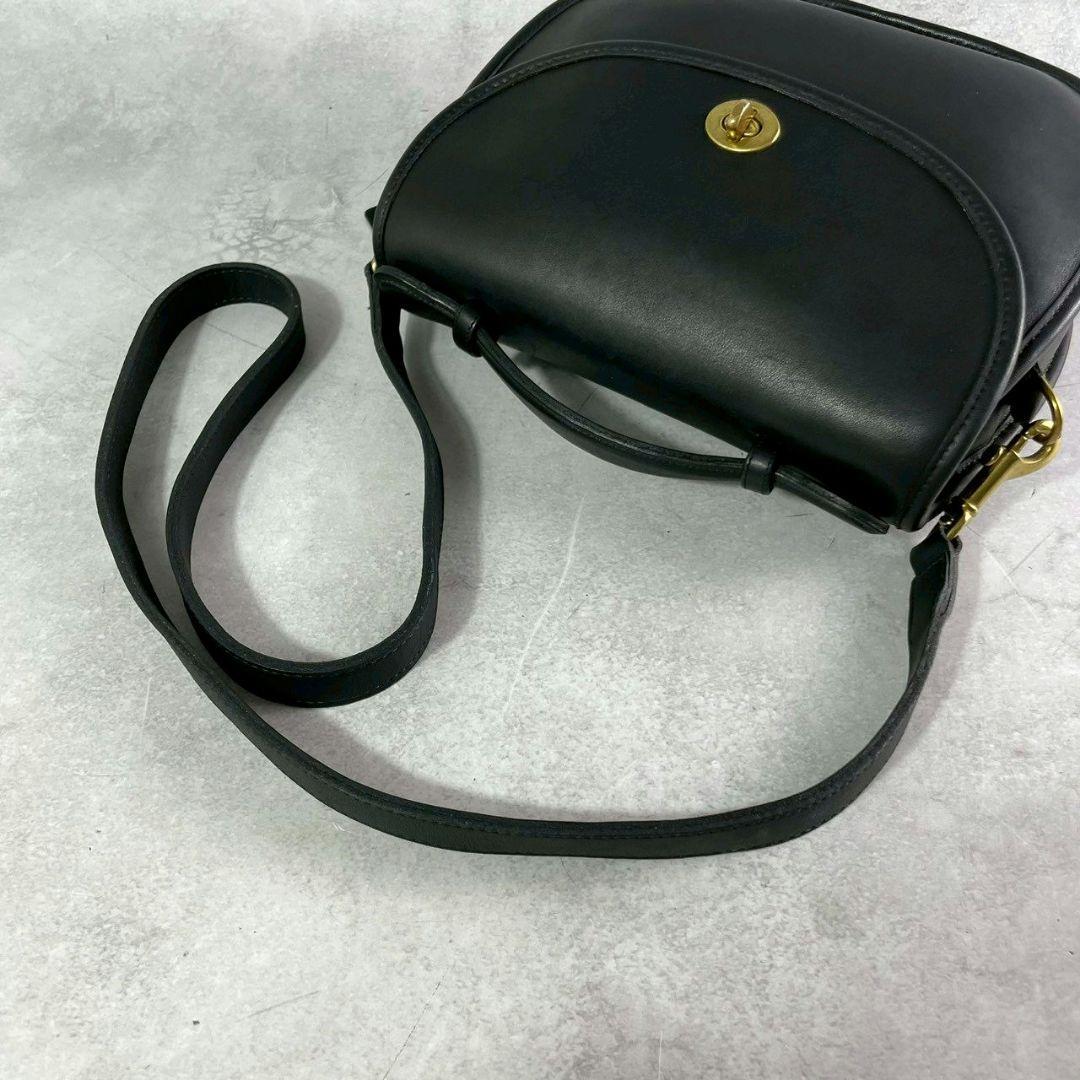 極美品 オールドコーチ プラザ 2way ショルダーバッグ ターンロック 黒