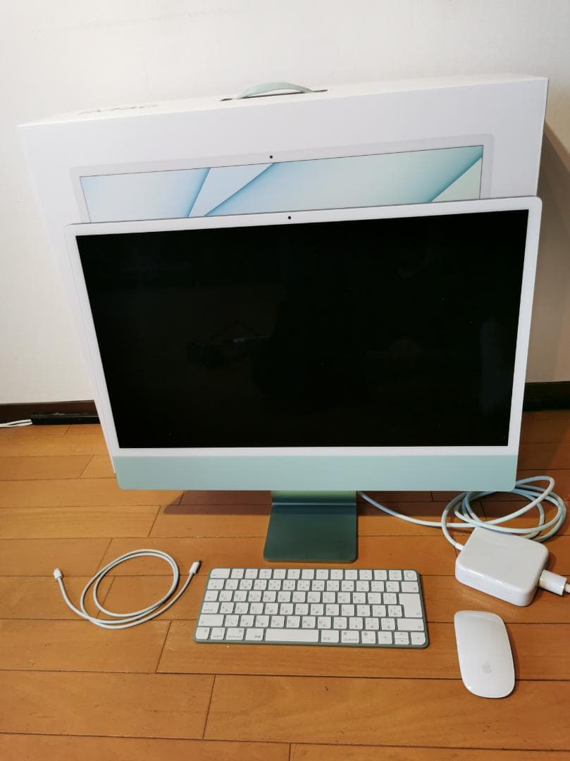 【使用14日21hのみ】iMac 24インチ M1 グリーン 純正箱・付属品完備