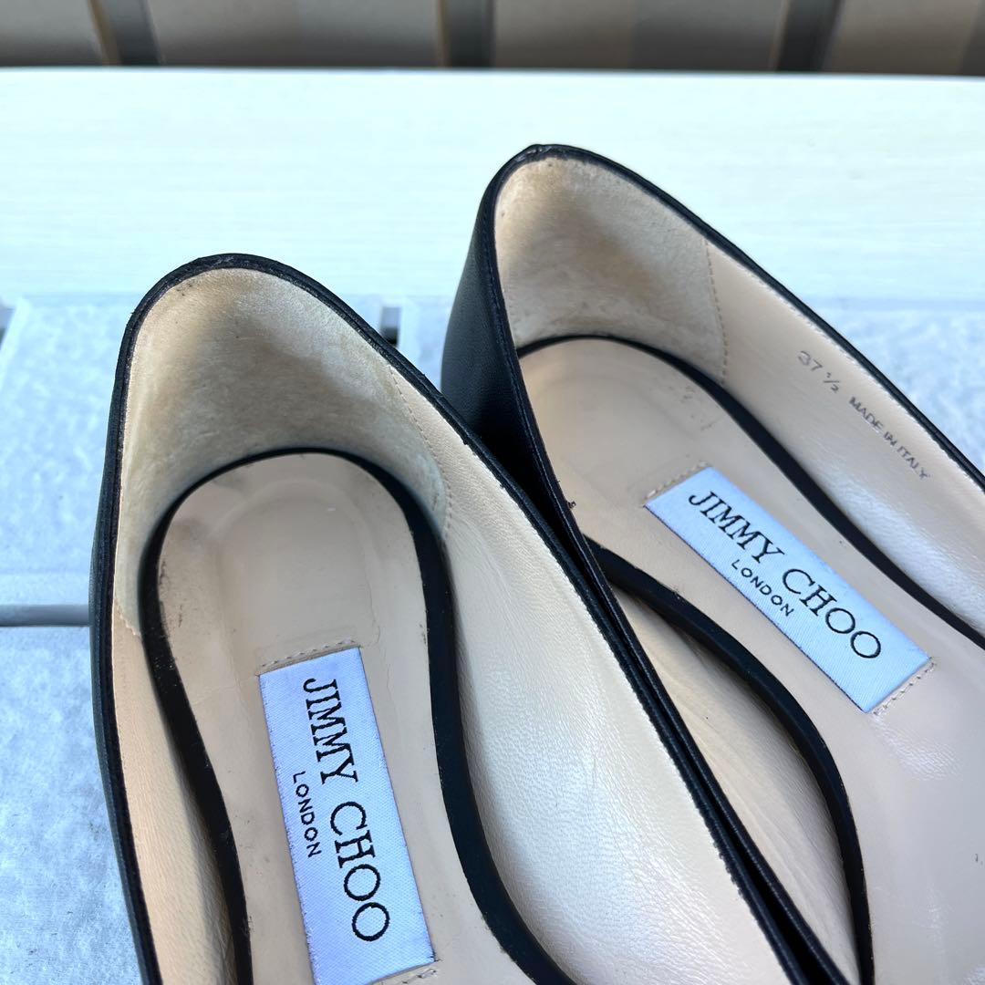 訳あり 37.5 JIMMY CHOO フラット　パンプス　ぺたんこ　24.5