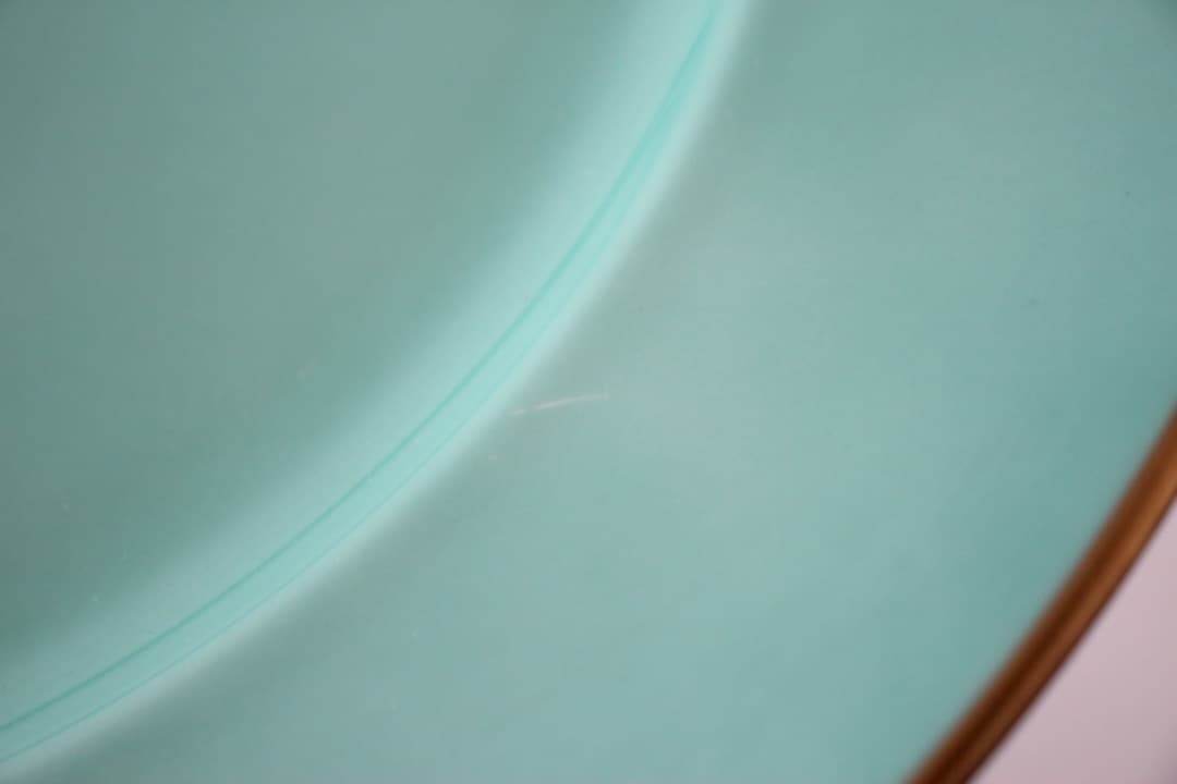 イタリア　リチャードジノリ　ドッチア窯　３０cm　金彩プレート　グリーン