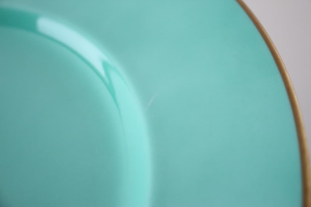 イタリア　リチャードジノリ　ドッチア窯　３０cm　金彩プレート　グリーン