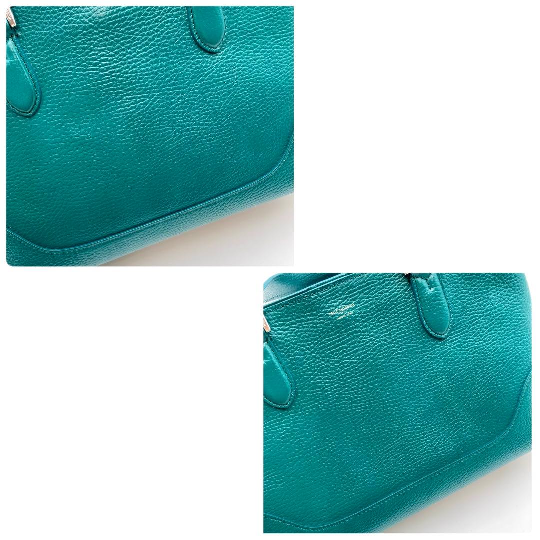 masa✨ペッレモルビダ テーラマリーナ ミニトートバッグ 緑系 レザー