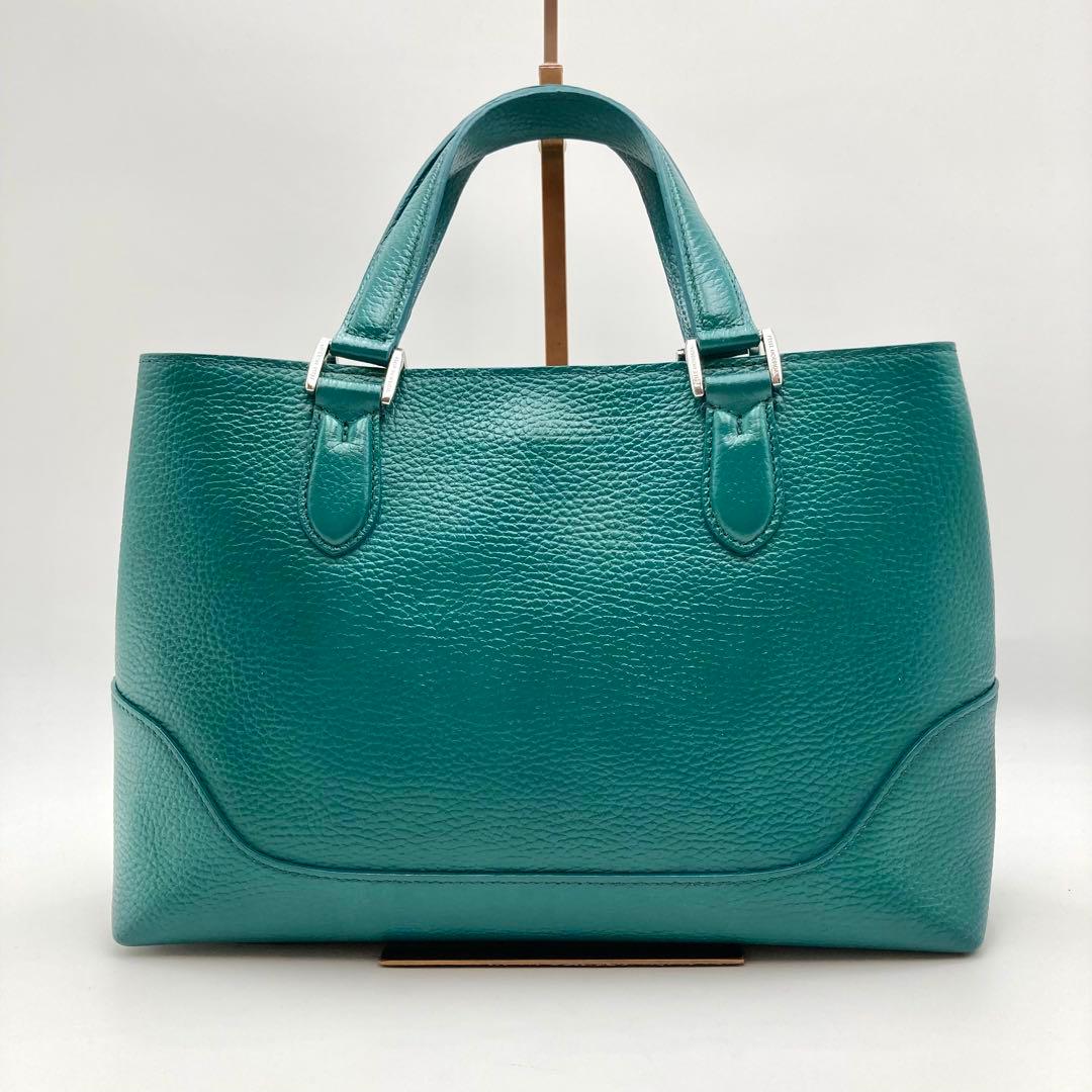 masa✨ペッレモルビダ テーラマリーナ ミニトートバッグ 緑系 レザー