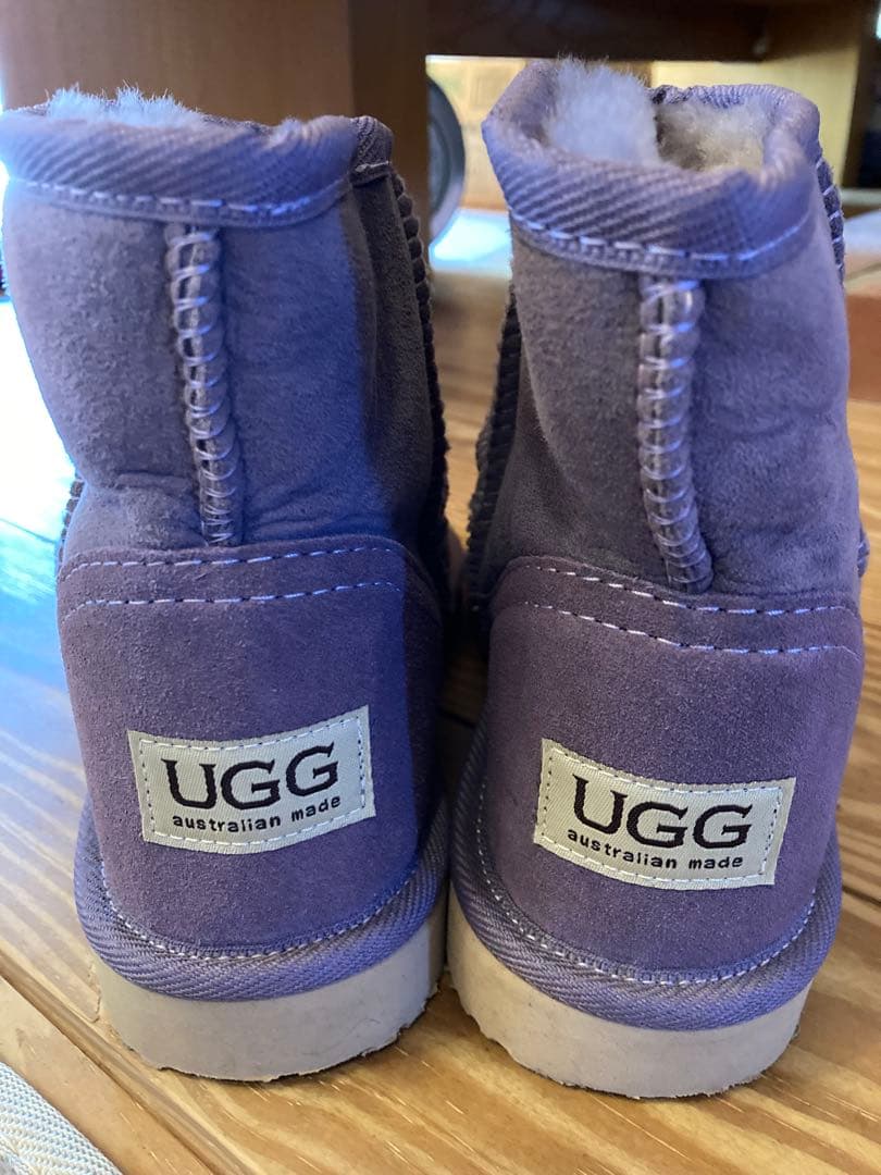 UGG パープル スエード ショートブーツ　新品未使用