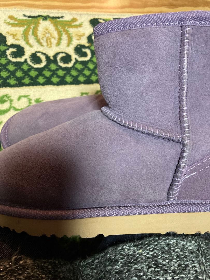 UGG パープル スエード ショートブーツ　新品未使用