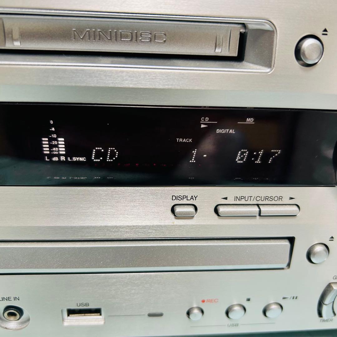 オンキョー　ONKYO X-N7SX MDコンポ　リモコン　説明書付き　美品