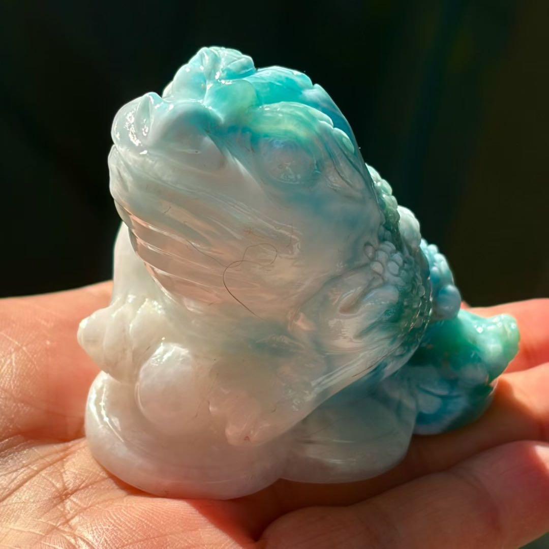 天然無処理　ラリマー 金蟾