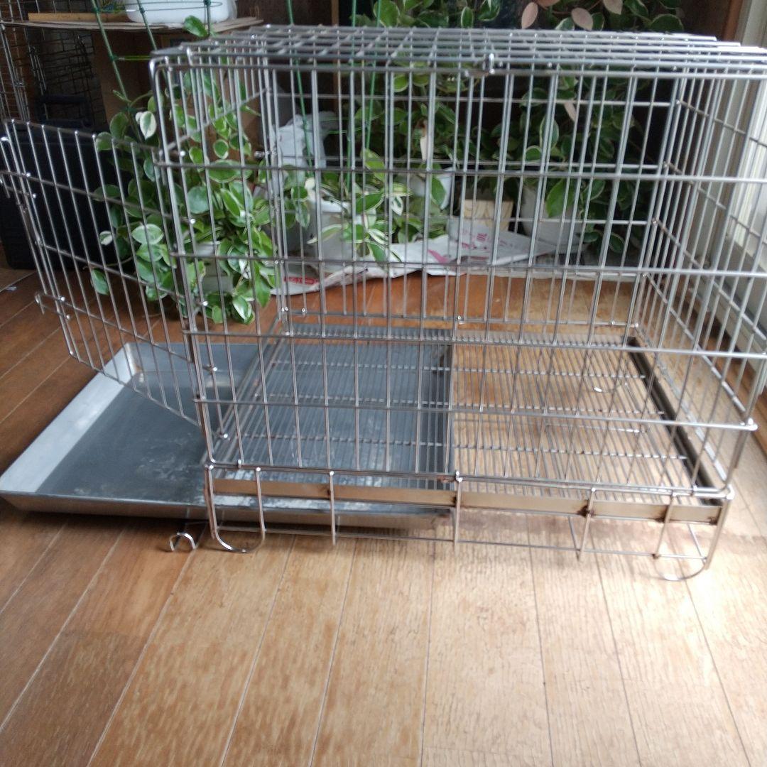 ハチコウ犬用ステンレス製Mサイズケージ