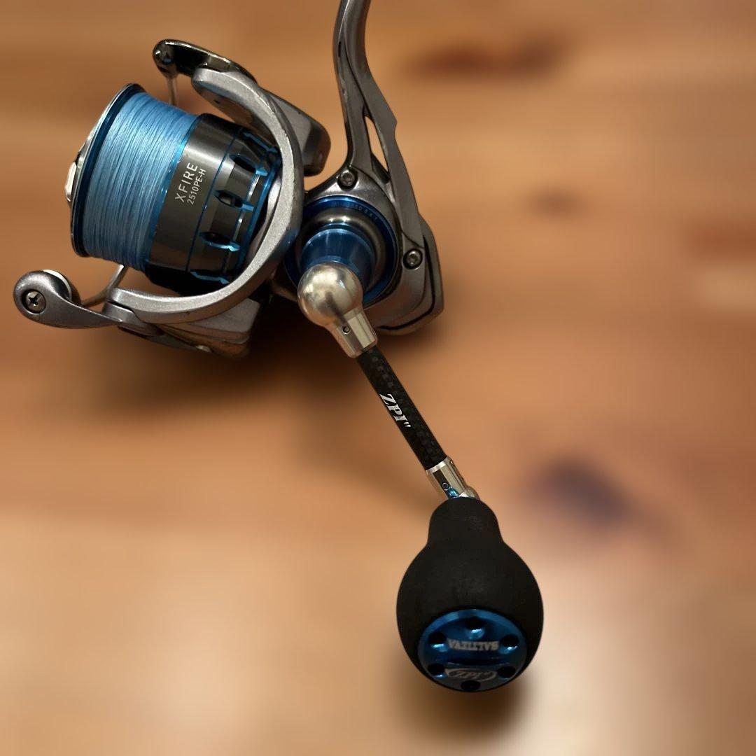 ダイワ17X-FIRE 2510PE-H zpi ハンドル ゴメクサス　カスタム