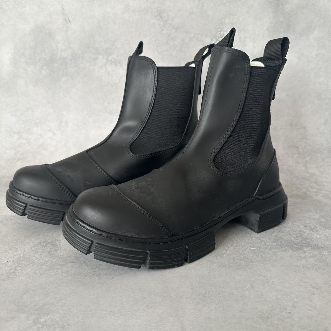 Ganni ガニー ブーツ レインブーツ ラバーブーツ チェルシーブーツ　38