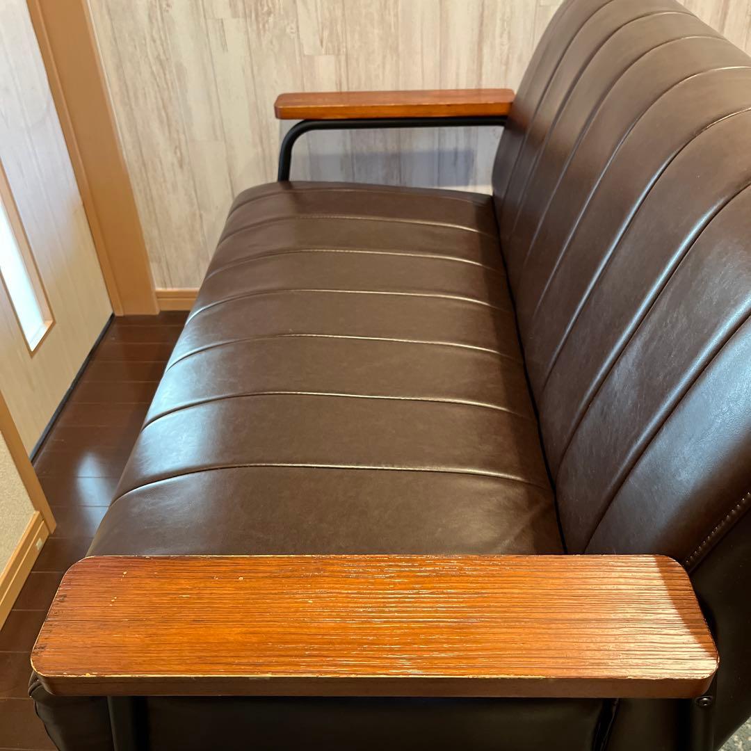 傷・汚れに強い合成皮革2人用ソファ(Nシールド　ステイン2KD DBR) ニトリ