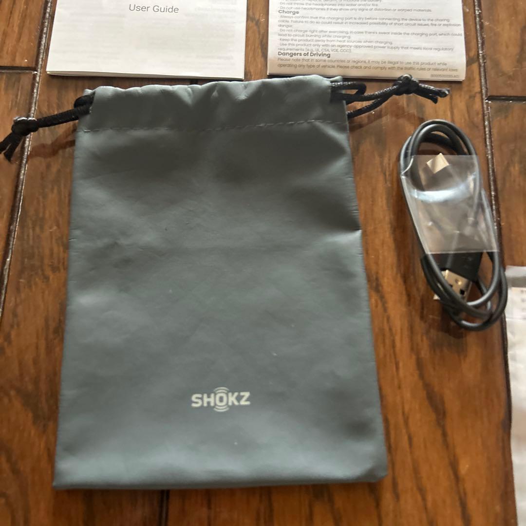 SHOKZ OPENMOVE骨伝導イヤホン グレー保証付き