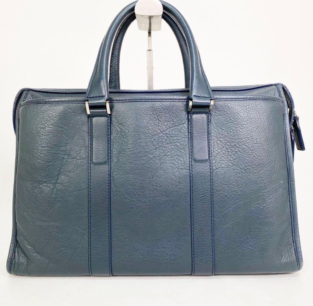 極美品！ 土屋鞄 ビジネスバッグ プロータ 防水スタンダードブリーフケース 紺