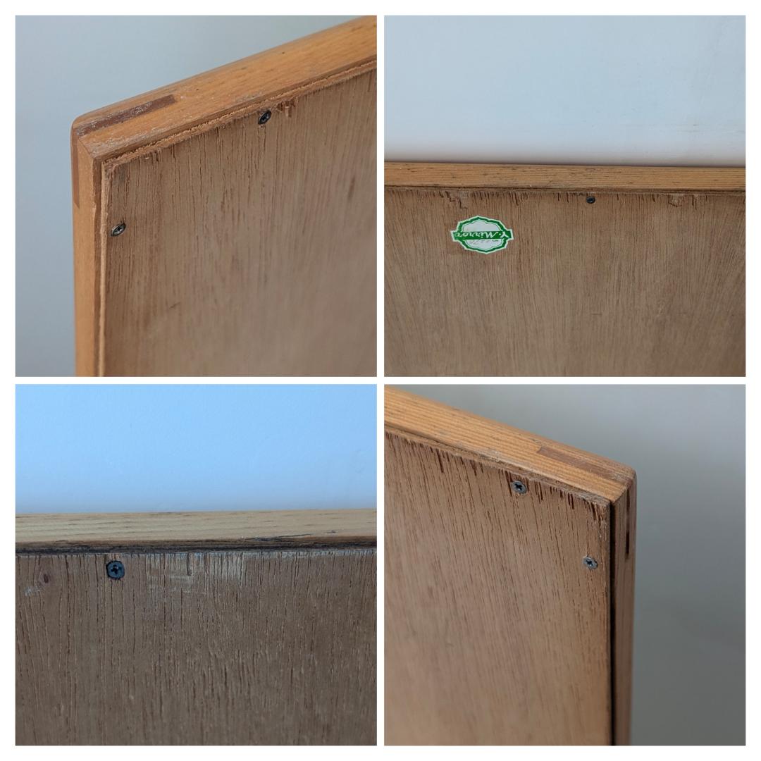 70-80s ビンテージ ウォールミラー 壁掛け鏡 ラスティック モダン