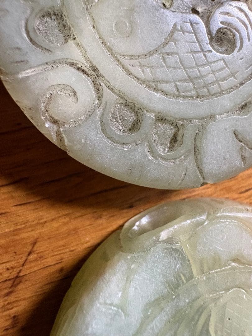 石？玉？の中国的置物　中国美術　2点まとめて5.5cm 51gと50g