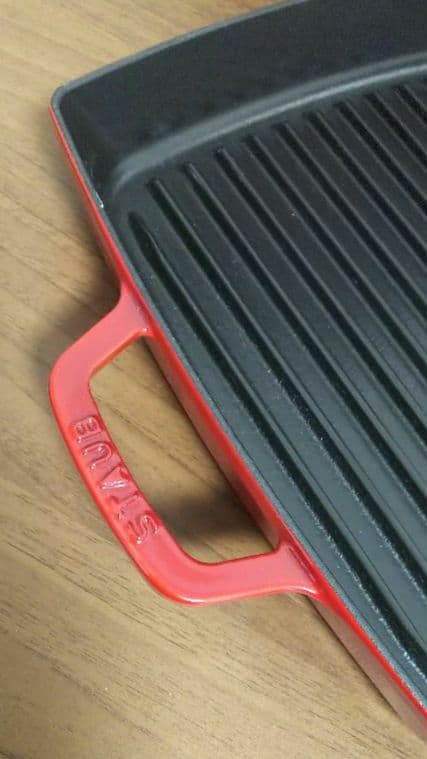 staub ストウブ ピュアグリル スクエア チェリー 28cm グリルパン