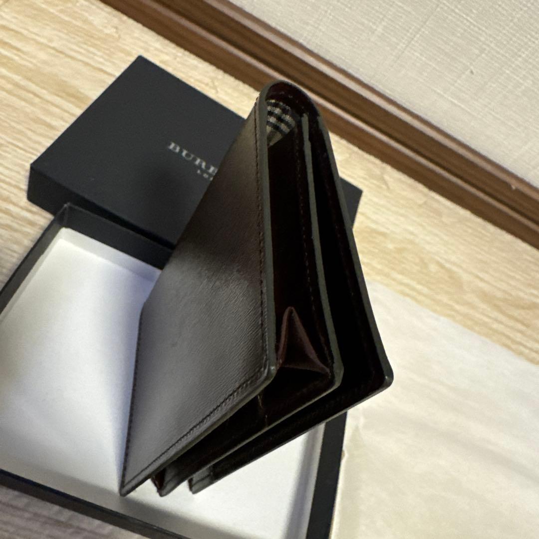 新品 未使用 BURBERRY バーバリー ブラウン レザー 名刺入れ