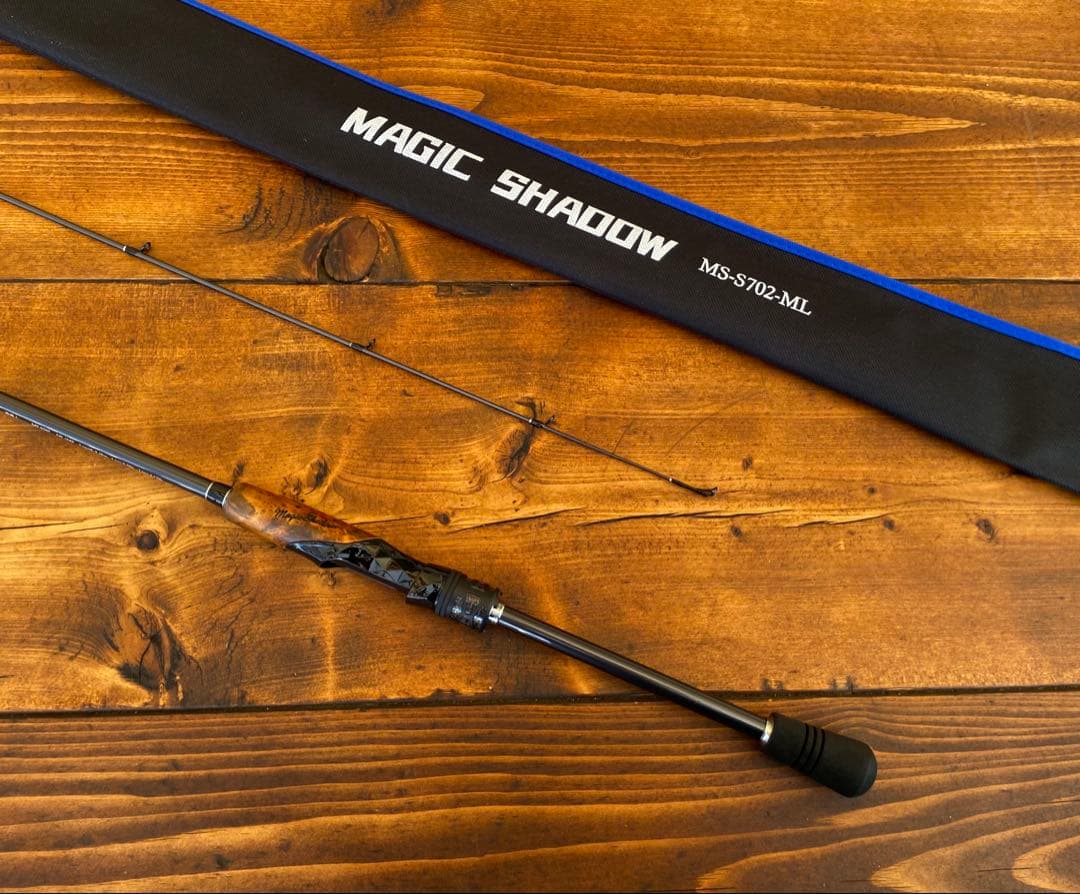 スピニングロッド　S702ML バスロッド　バス釣り　トラウト　ウッドグリップ