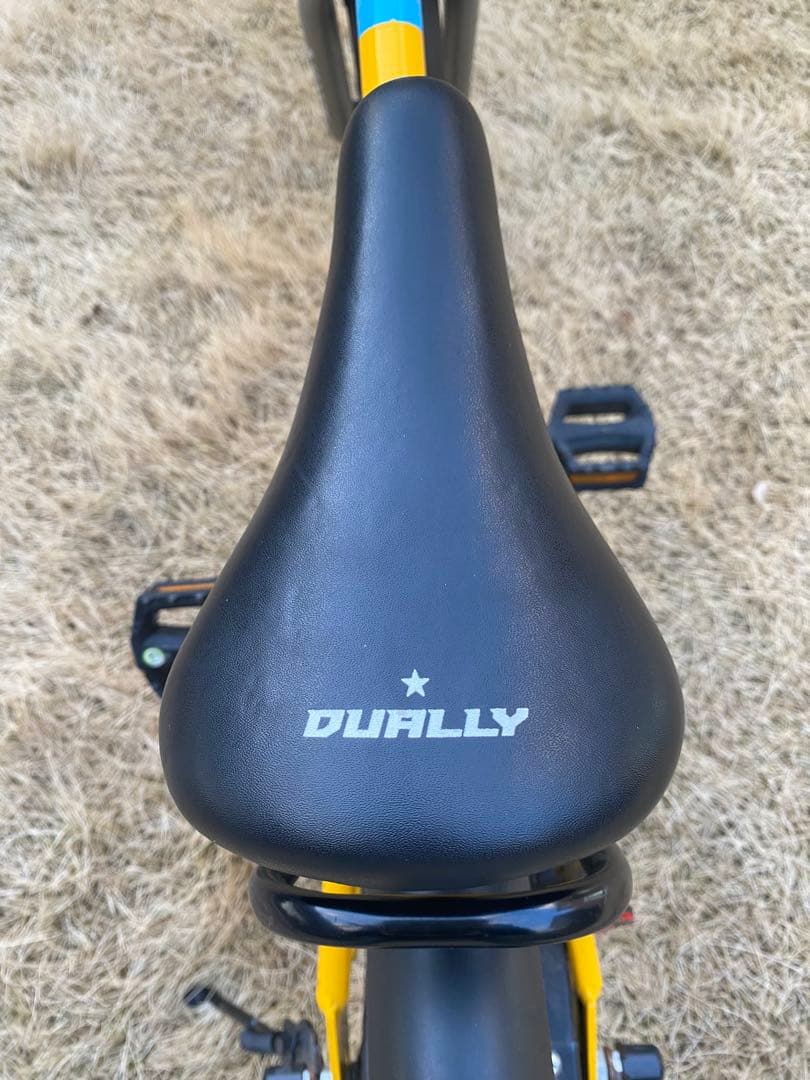 イエロー 幼児用自転車 前面バスケット付き　dally bmx 16インチ
