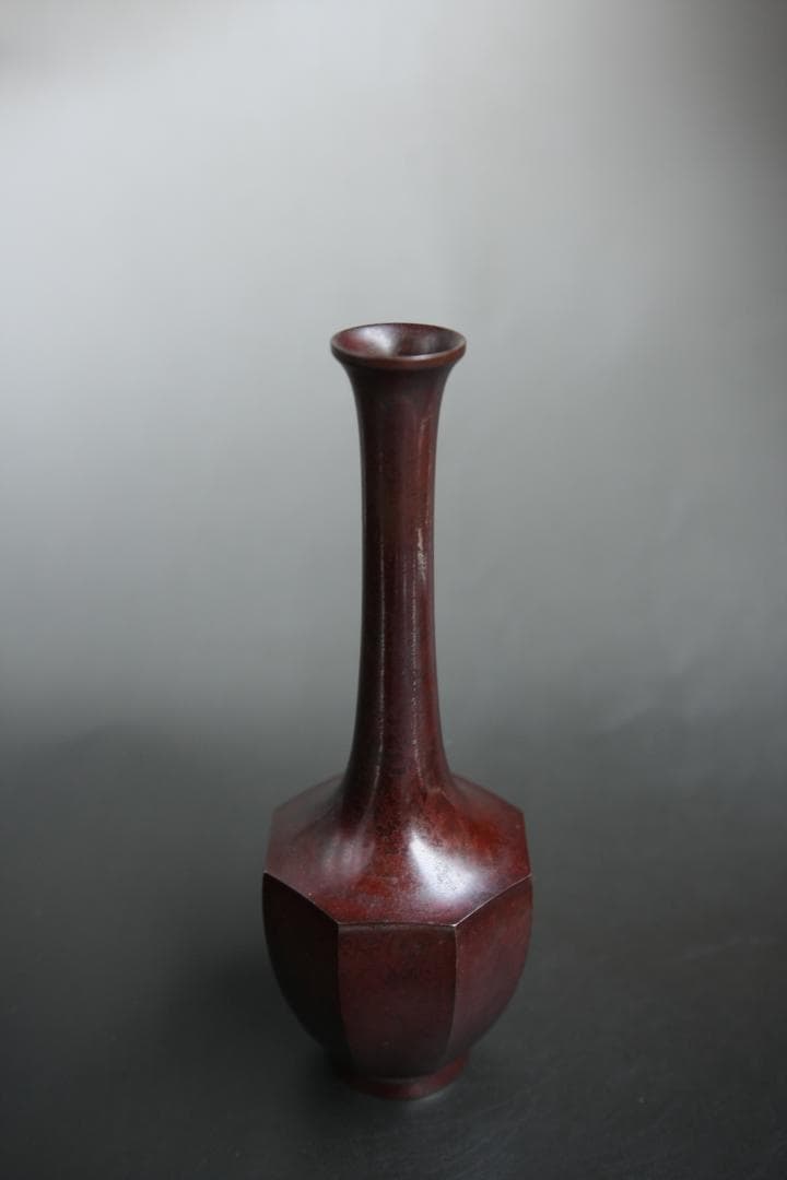 鶴首花入れ　金属製 茶道具