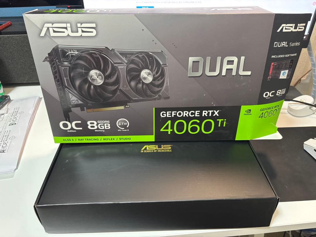 グラフィックボード・グラボ・ビデオカード ASUS RTX 4060ti DUAL 8GB