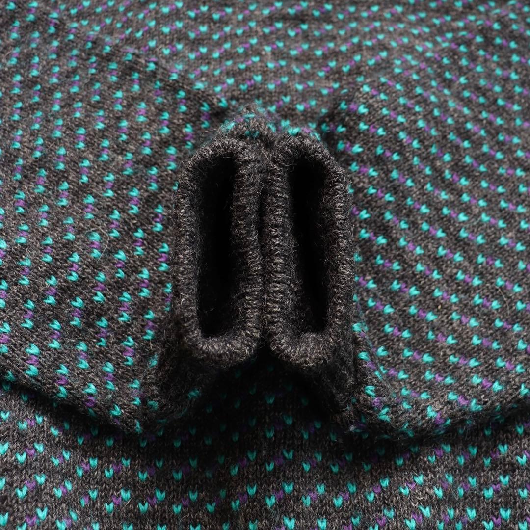 レアカラー 80s L.L. Bean エルエルビーン バーズアイ ニット L