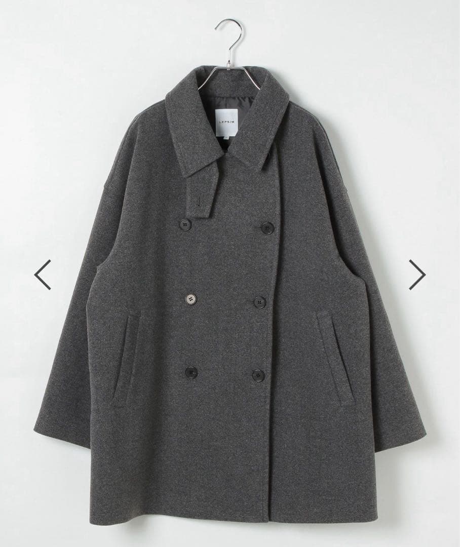 LEPSIM ウーリーダブルミドルコート