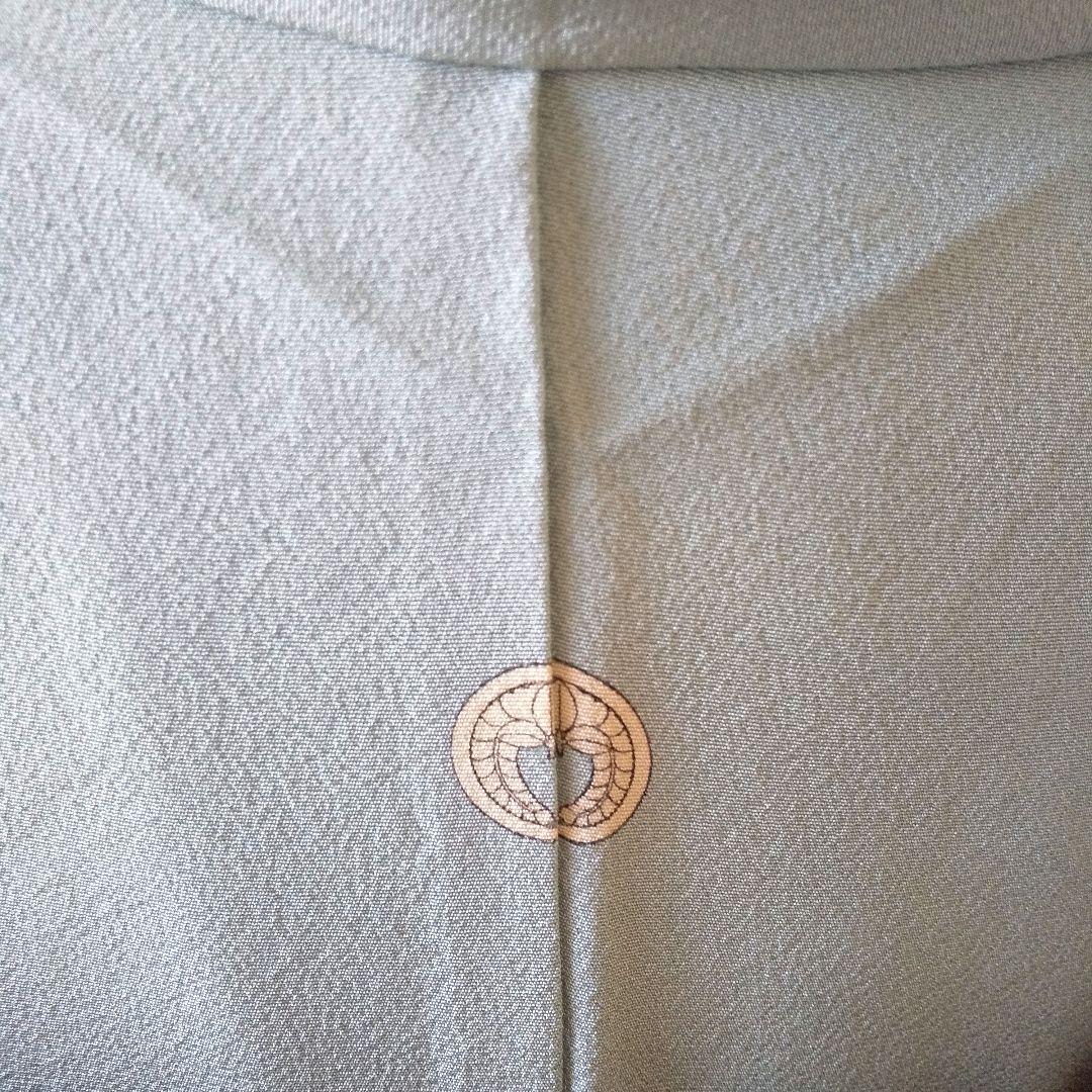 あぃけぃ様・正絹・色無地薄水色系・比翼仕立て・一つ紋・袷、お着物単品、