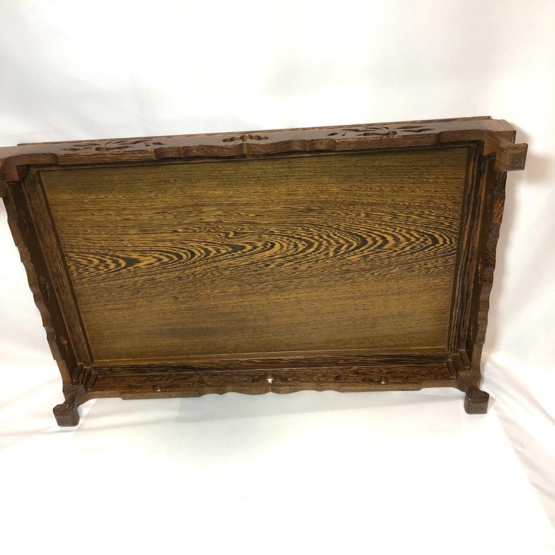 盆栽台,花台　飾り台 盆栽卓　61.5㎝、5kg 天然木アンティーク　未使用品