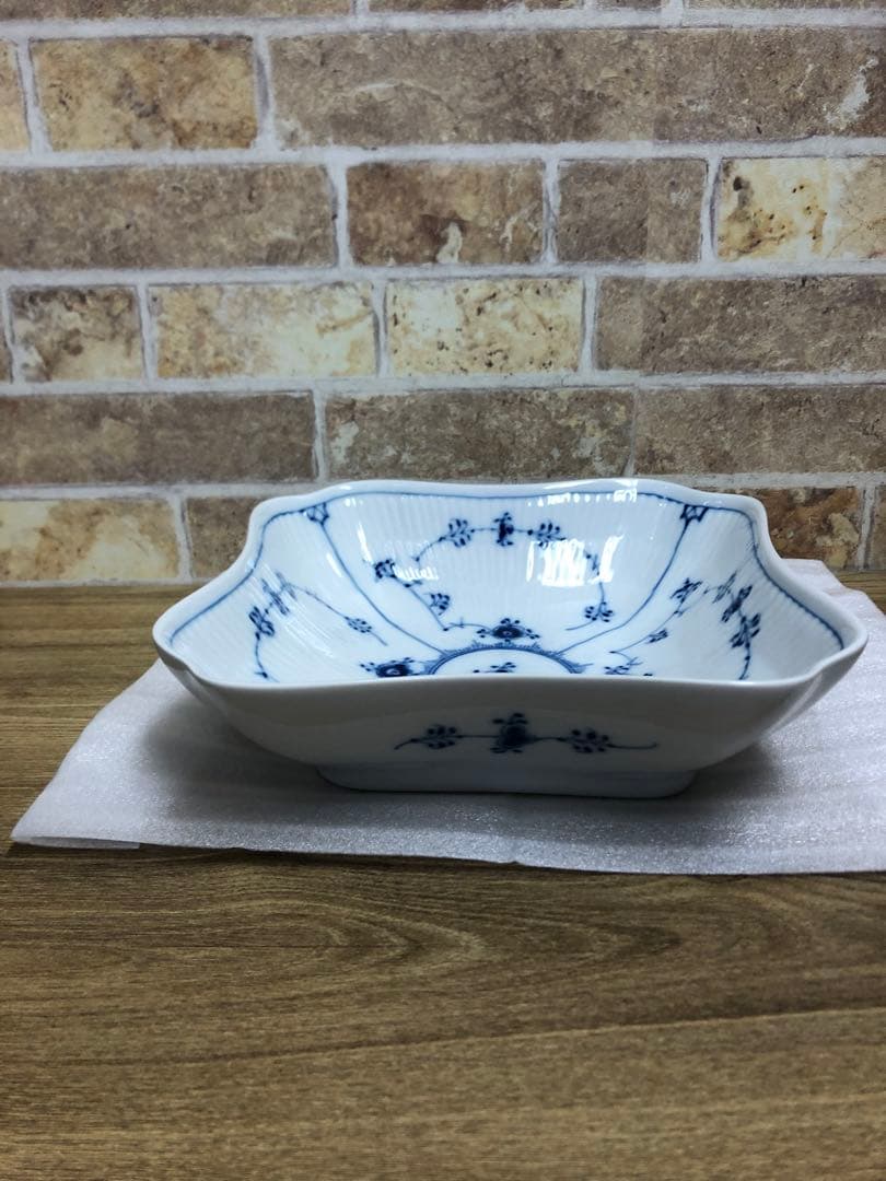 【美品】ロイヤルコペンハーゲン　ブルーフルーテッド　スクエア 578