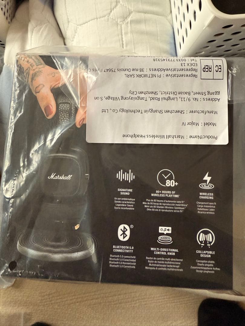Marshall IV ワイヤレスヘッドホン 80時間以上再生　未開封