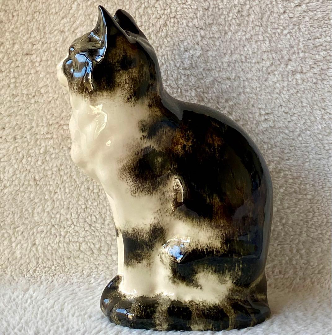 モデルNo.42 ウィンスタンレイキャット　初期作品　ハチワレ猫　貫入無し❣️