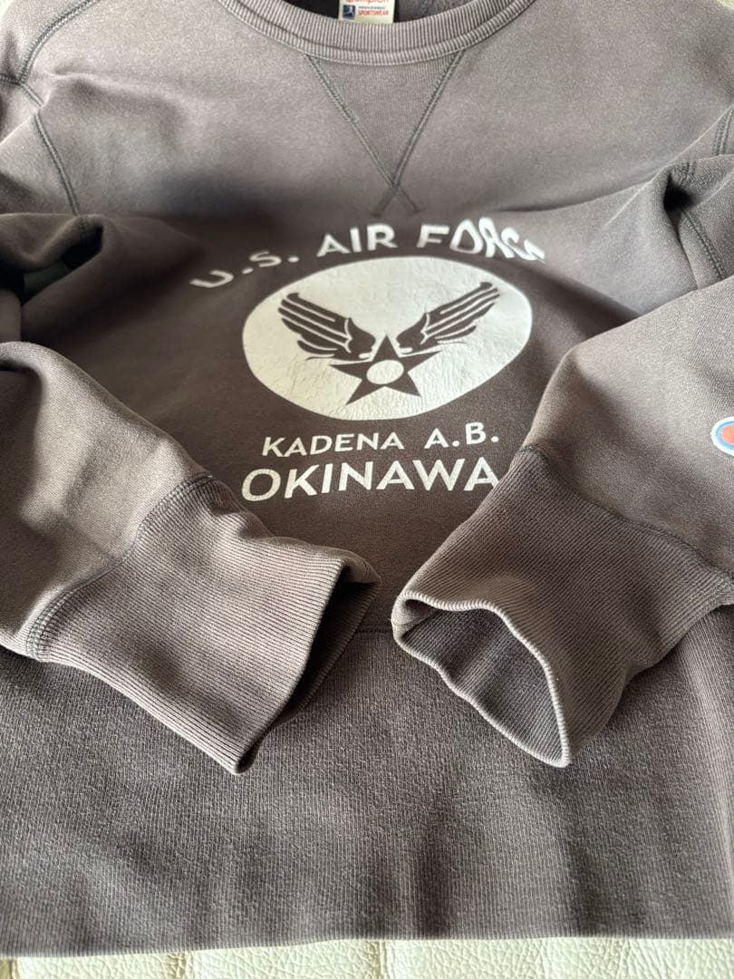 希少 チャンピオン ランタグ復刻 スウェット 嘉手納基地 USAF M 両V