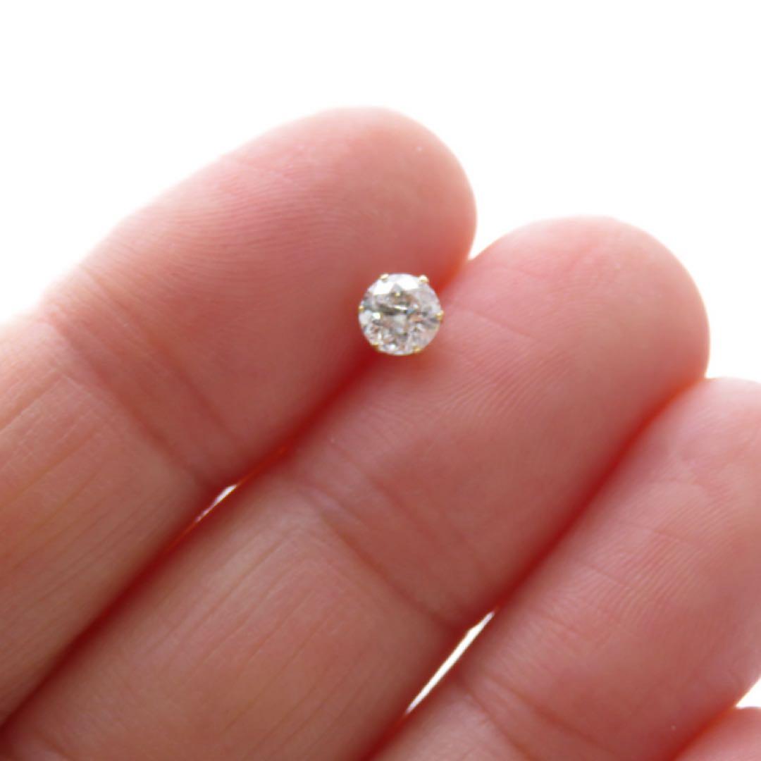 ひ*ー様 新品 K18YG 天然ダイヤモンド 0.35ct 片耳ピアス 激安価格